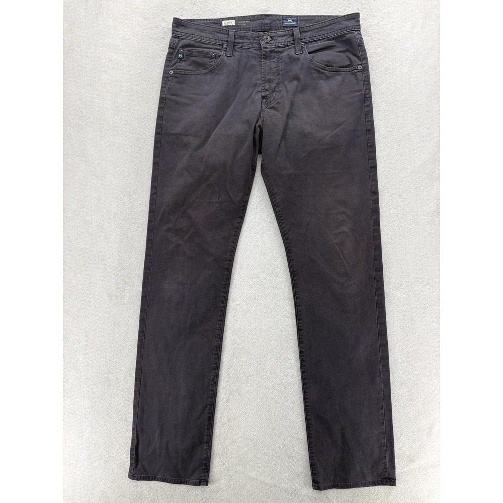 AG Adriano Goldschmied The Matchbox Pants Mens 34x34 Sueded Stretch Sateen Gray